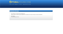 Desktop Screenshot of nmsu.optimalresume.com