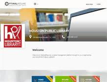 Tablet Screenshot of houstonlibrary.optimalresume.com